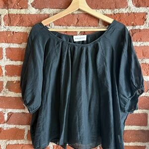 Rachel Antonoff Sheer, flowy Short-sleeve Blouse